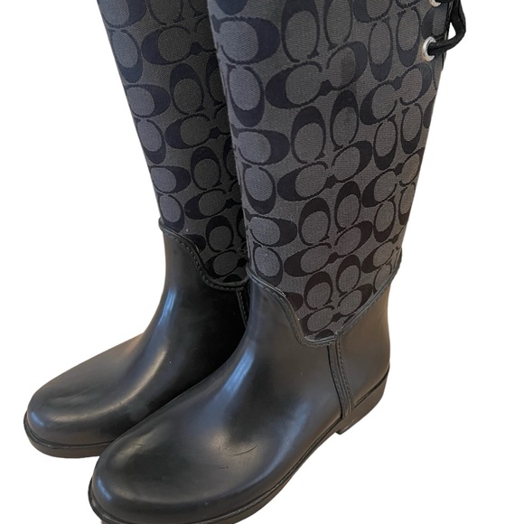 Authentic Coach Rainboots Sz 7 - Picture 1 of 7
